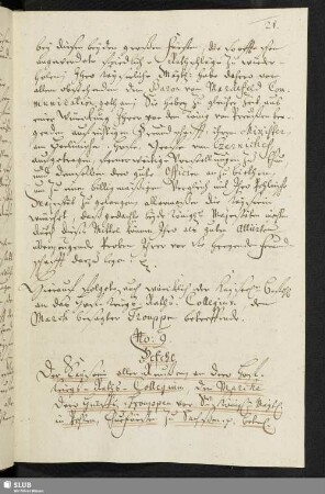 No: 9. Befehl der Kayserin aller Reußen an dero Hof-Kriegs-Raths-Collegium, den Marche dero Hülffs-Trouppen von Sr. Königl. Majes. in Pohlen, Churfürsten zu Sachßen etc. betr.