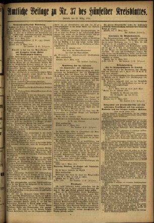 Zweite Ausgabe vom Samstag, den 22. März 1919.