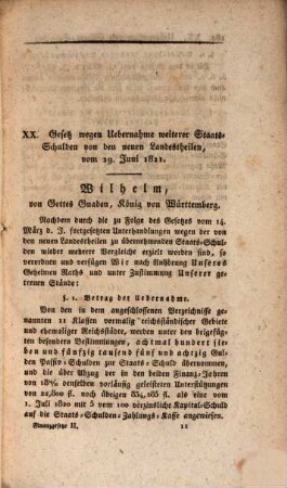Sammlung der seit der Verfassung vom 25. Sept. 1819 ergangenen Finanz-Gesetze des Königreiches Württemberg. 2