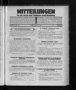 Jahrgang 1929, Hamburg, den 23. Juni, Nummer 25