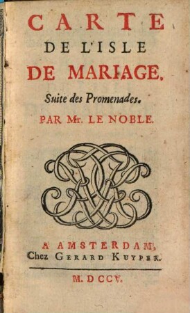 Carte de l'isle de mariage : suite des promenades