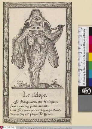 Le ciclope [Recueil de la diversité des habits, Einäugiges Fabelwesen]
