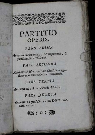Partitio Operis.