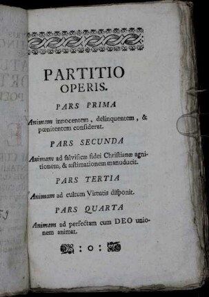 Partitio Operis.