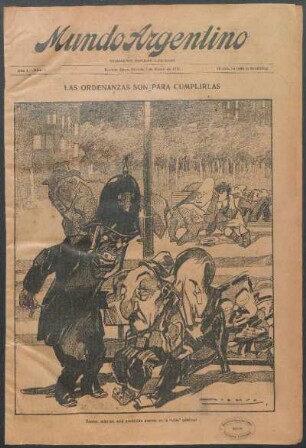 Vamos, señores, está prohibido atorrar la "vida" pública ! [Caricatura]