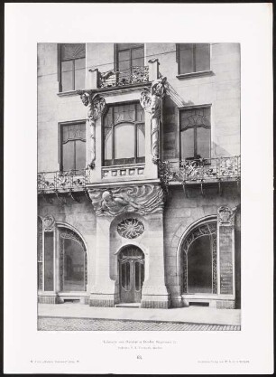 Dianabad, Dresden: Ansicht, Detail (aus: Moderne Neubauten, 4.Jg., 1898ff, hrsg. W. Kick)