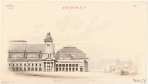 Hauptbahnhof, Frankfurt/Main: Teilansicht des Seitenflügels 1:200
