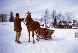 Hohe Tatra (Polen) (?). Pferdeschlitten