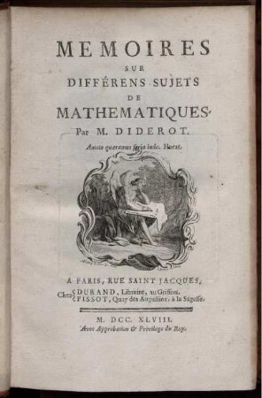 Mémoires sur différens sujets de mathématiques