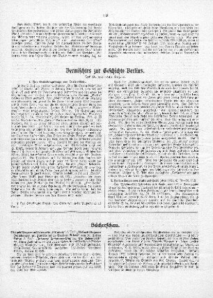 Vermischtes zur Geschichte Berlins