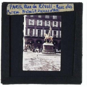 Paris, Rue de Rivoli,Paris, Frémiet, Reiterstatue von Jeanne d'Arc,Paris, Place des Pyramides,Paris, Rue des Pyramides,Frémiet, Reiterstatue of Jeanne d'Arc