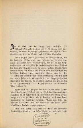 Beiträge zur Geschichte des Karlsruher Hoftheaters unter Eduard Devrient : Statistik des Repertoires nebst einem Auszug aus Eduard Devrients handschriftlichen Aufzeichnungen