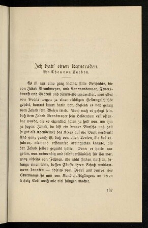 137-156, Ich hatt' einen Kameraden