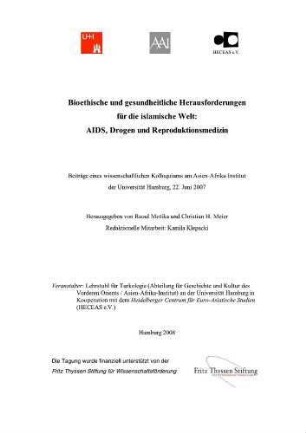 Die Moral der Ärzte : die Rolle der ägyptischen Ärztekammer am Beispiel von Hymenrekonstruktion und Organtransplantation