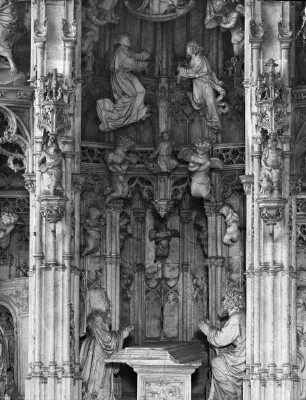 Altar der Margarete von Österreich, Stifter am Grab Marias