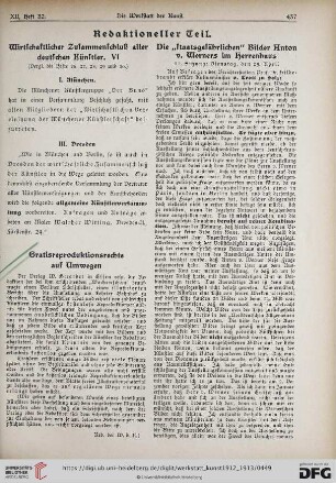 Wirtschaftlicher Zusammenschluß aller deutschen Künstler, VI