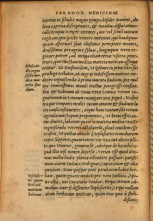 Paradoxa medicinae : libri tres ; in quibus sane multa a nomine hactenus prodita ... indicantur
