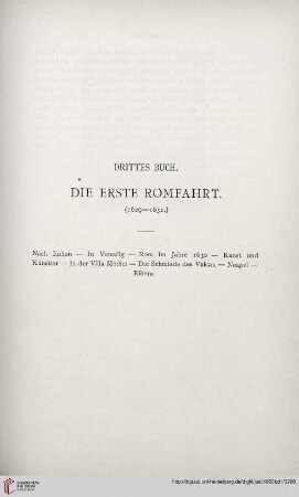 Drittes Buch. Die erste Romfahrt. (1629-1631)