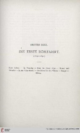 Drittes Buch. Die erste Romfahrt. (1629-1631)