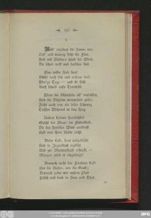 2. [Müd' erglänzt die Sonne nur]