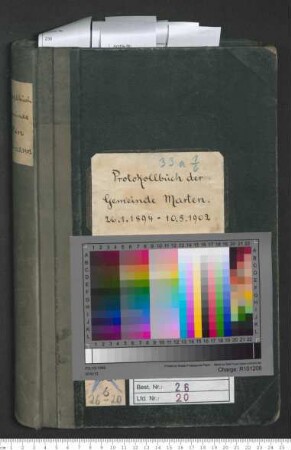 Protokollbuch der Gemeindevertretung Marten vom 26.1.1894 bis 10.5.1902
