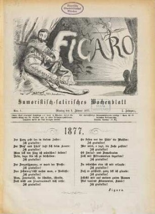 Figaro : humoristisch-satirisches Wochenblatt, 1877 = Jg. 1
