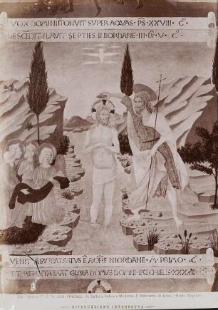 Fra Angelico: Die Taufe Christi, Galerie der Antike und Moderne, Galleria dell’Accademia, Florenz