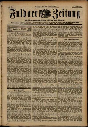 Dritte Ausgabe vom Samstag, den 23. Oktober 1897.