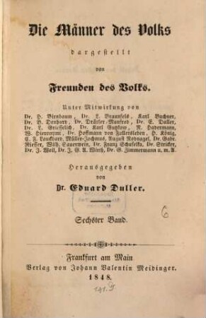 Die Männer des Volks dargestellt von Freunden des Volks. 6