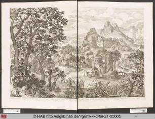 [Landschaft mit einem Schnepfenjäger.]