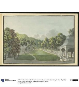 Die Promenade beim Brunnen zu Freienwalde