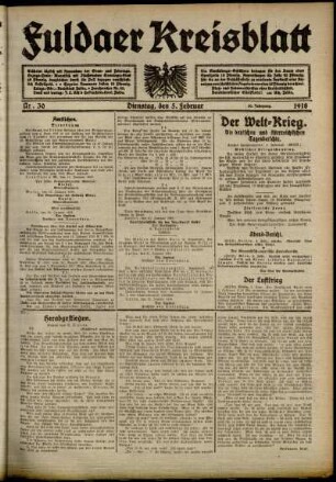 Ausgabe vom Dienstag, den 05. Februar 1918.