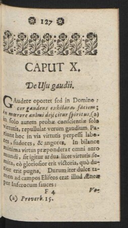 Caput X. De Usu gaudii.
