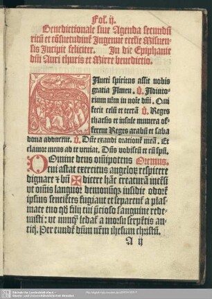 In die Epiphanie d[omi]ni Auri thuris et Mirre benedictio