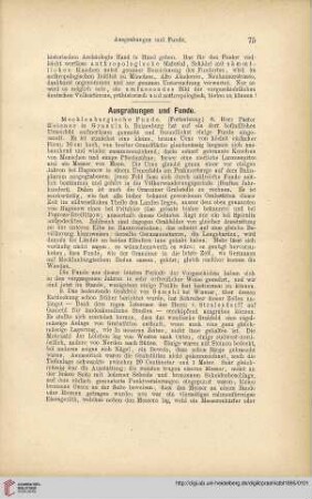 Ausgrabungen und Funde