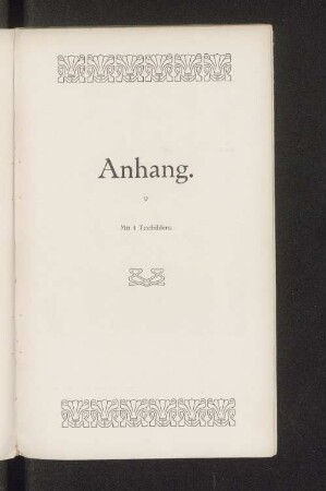 Anhang. Mit 4 Textbildern.
