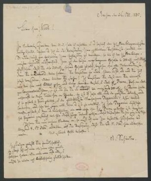Brief an August Kiel : 26.10.1835