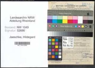 Entnazifizierung Hildegard Jaeschke , geb. 17.05.1901 (Lehrerin)