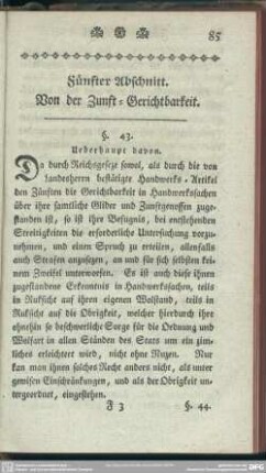 Fünfter Abschnitt. Von der Zunft-Gerichtbarkeit