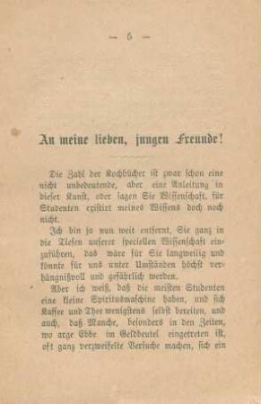 An meine lieben, jungen Freunde!