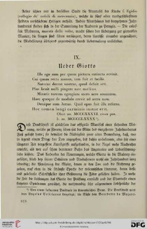 IX. Ueber Giotto