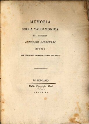Memoria sulla Valcamonica