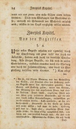 Zweytes Kapitel. Von den Begriffen