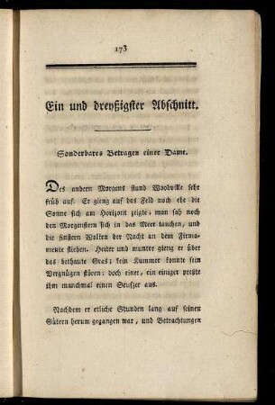 Ein und dreyßigster Abschnitt.