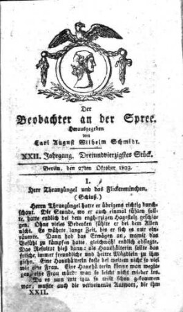 43. Stueck, 27. Oktober 1823