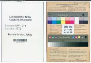 Entnazifizierung Jakob Hucklenbroich , geb. 23.04.1900 (Schlosser)