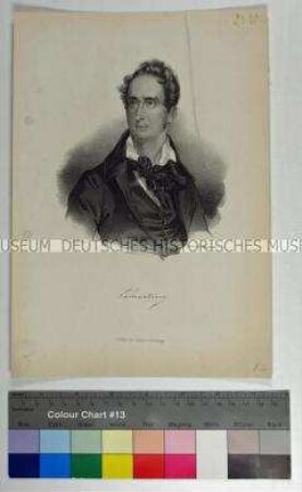 Porträt des französischen Lyrikers und Politikers Alphonse de Lamartine