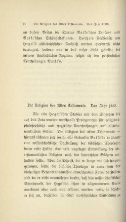 Die Religion des Alten Testaments. Das Jahr 1835