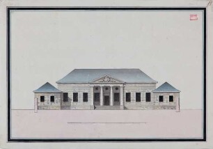 Wachtgebäude in Niederselters - Ansicht der Eingangsseite