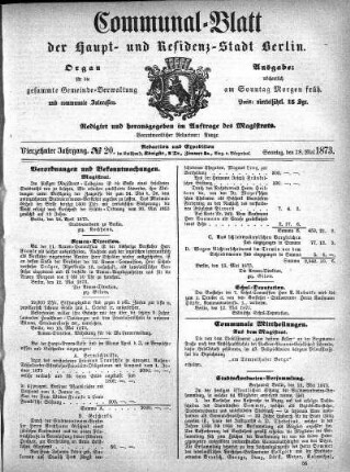 1873,20: No. 20, 18. Mai 1873